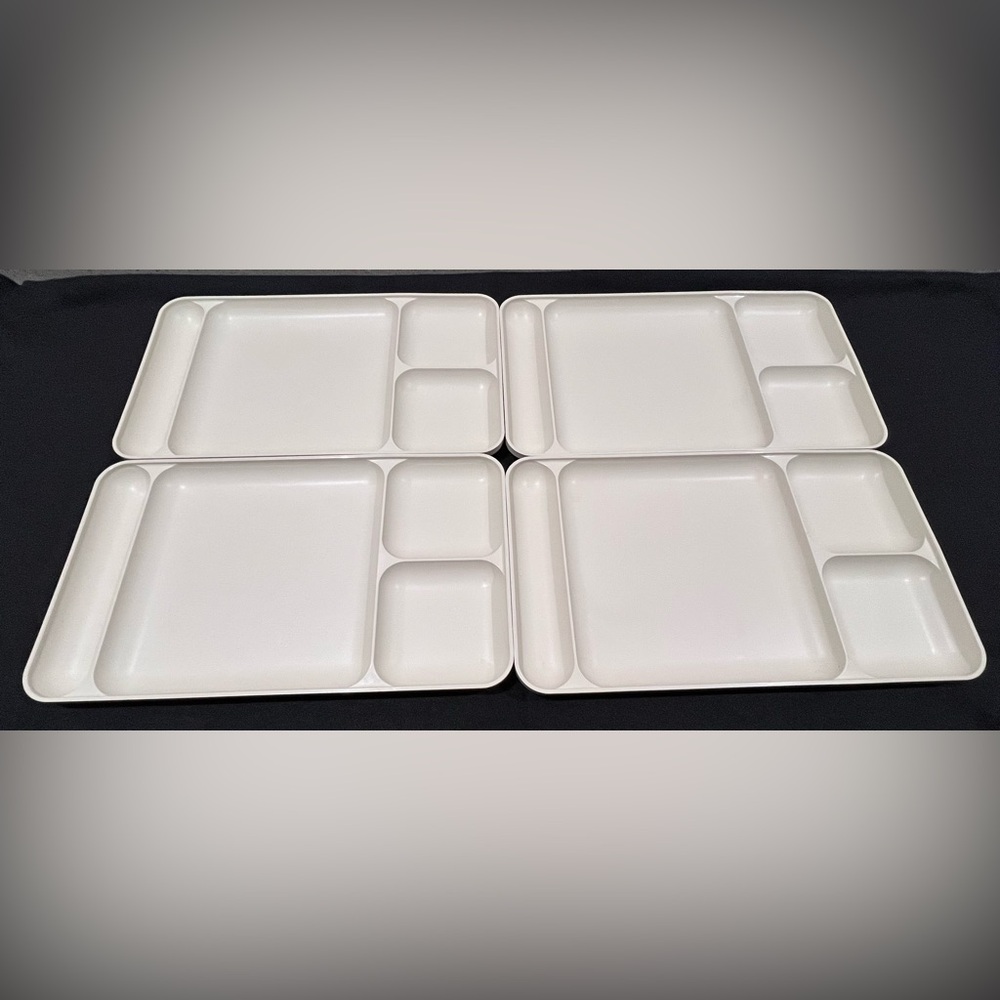 VINTAGE Tupperware BUNDLE 4pc Divided TRAY Plate